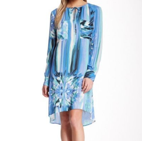 BCBG Darrell Brushstroke Striped Dress - Picture 1 of 4
